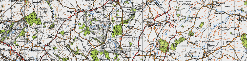 Old map of Scotland in 1946