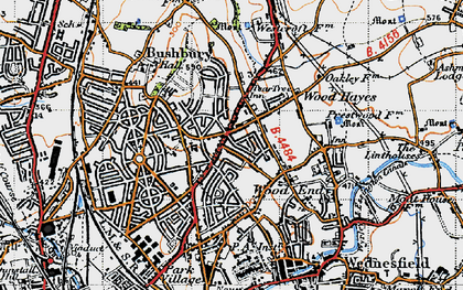 Old map of Scotlands in 1946