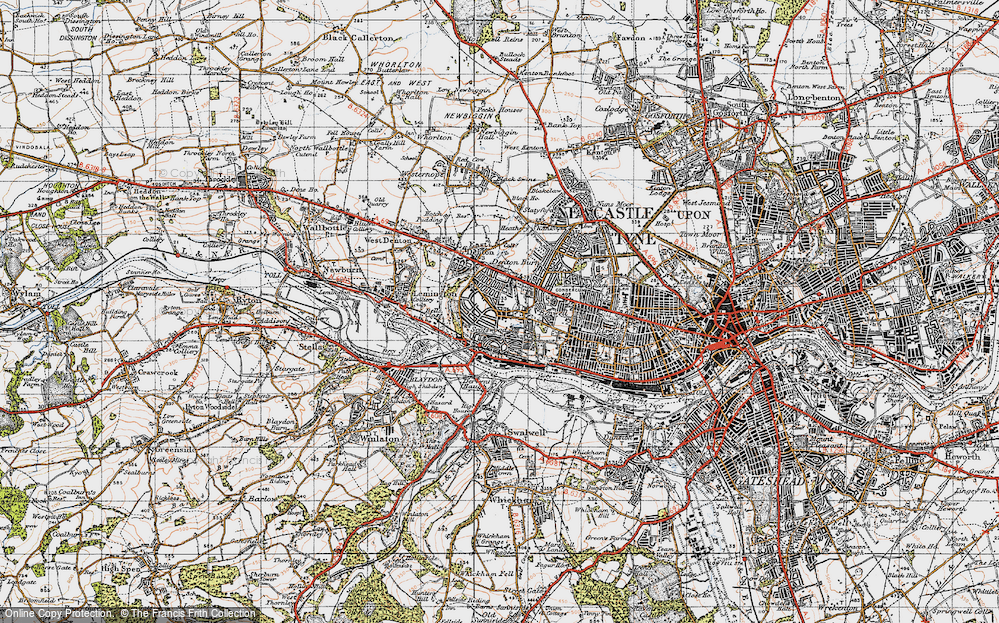 Old Map of Scotswood, 1947 in 1947
