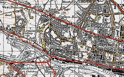 Old map of Scotswood in 1947