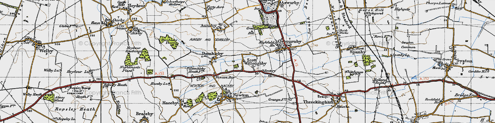 Old map of Scott Willoughby in 1946