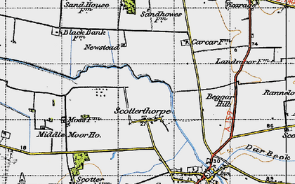 Old map of Beggar Hill in 1947