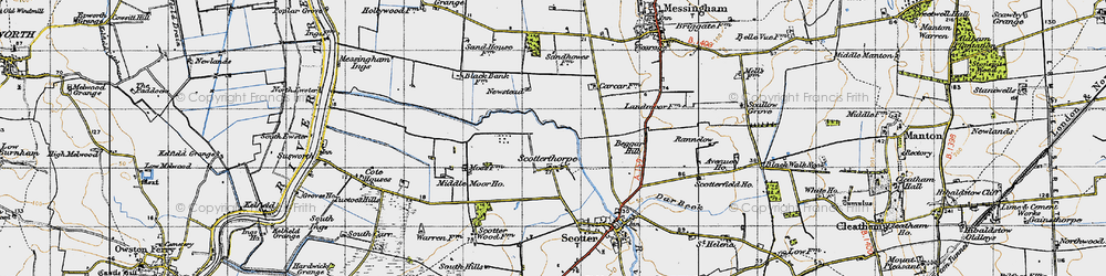 Old map of Scotterthorpe in 1947