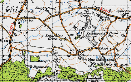 Old map of Scounslow Green in 1946