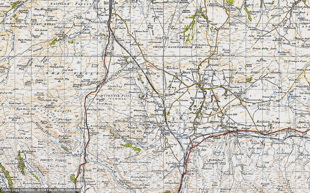 Old Map of Historic Map covering Bousfield in 1947