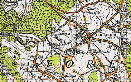 Old map of Scowles in 1946