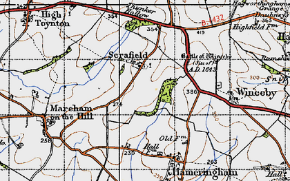 Old map of Scrafield in 1946