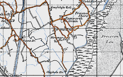 Old map of Scrane End in 1946