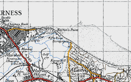 Old map of Barton's Point in 1946