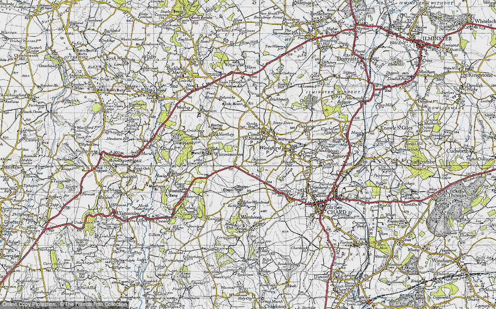 Old Map of Scrapton, 1945 in 1945