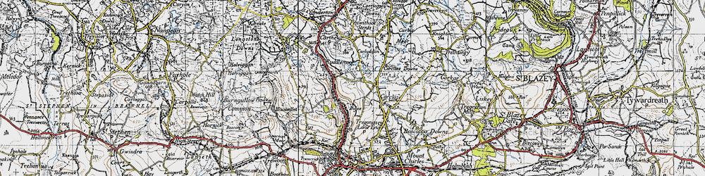 Old map of Scredda in 1946