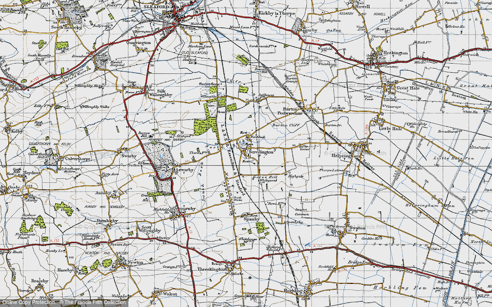 Old Map of Scredington, 1946 in 1946