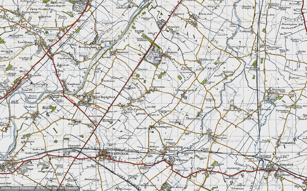 Old Map of Historic Map covering Beck Dyke in 1946