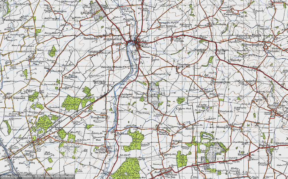 Old Map of Scrivelsby, 1946 in 1946