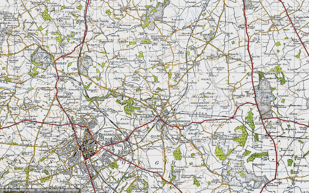 Old Map of Scriven, 1947 in 1947