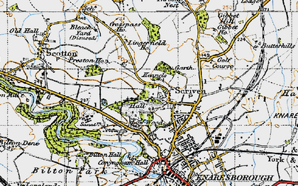 Old map of Scriven in 1947