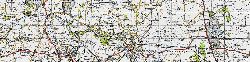 Old map of Scriven in 1947