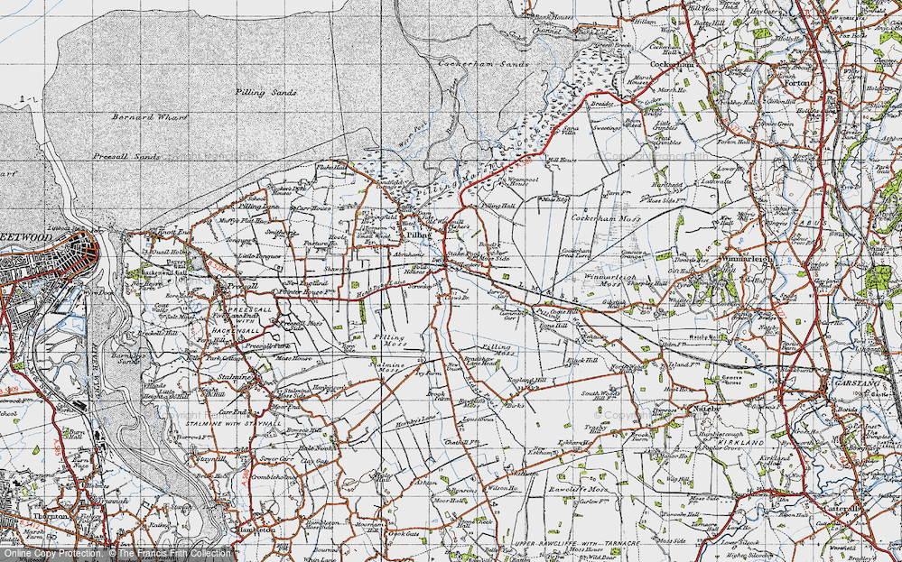 Old Map of Scronkey, 1947 in 1947