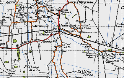 Old map of Scronkey in 1947