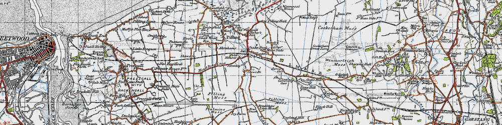 Old map of Scronkey in 1947