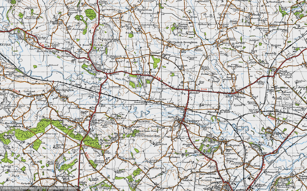 Old Map of Scropton, 1946 in 1946