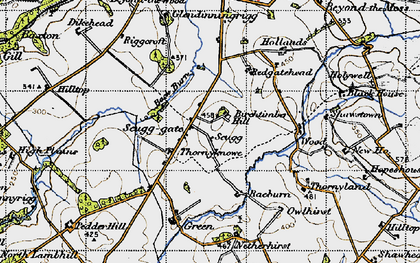 Old map of Scuggate in 1947