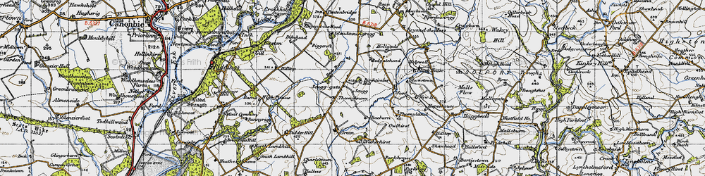 Old map of Scuggate in 1947