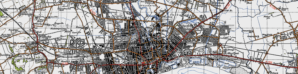 Old map of Sculcoates in 1947