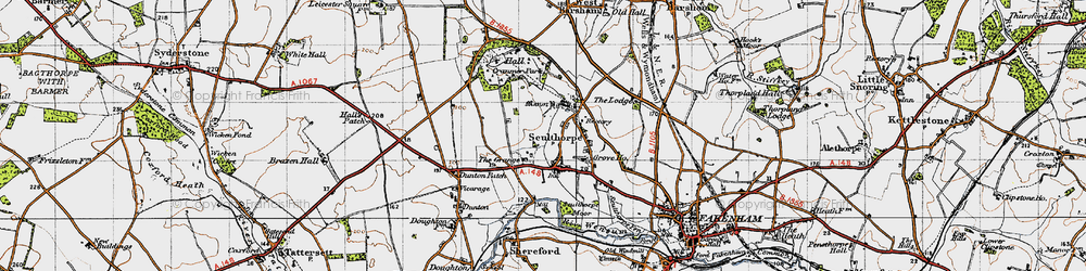 Old map of Sculthorpe in 1946