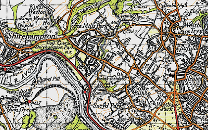 Old map of Sea Mills in 1946
