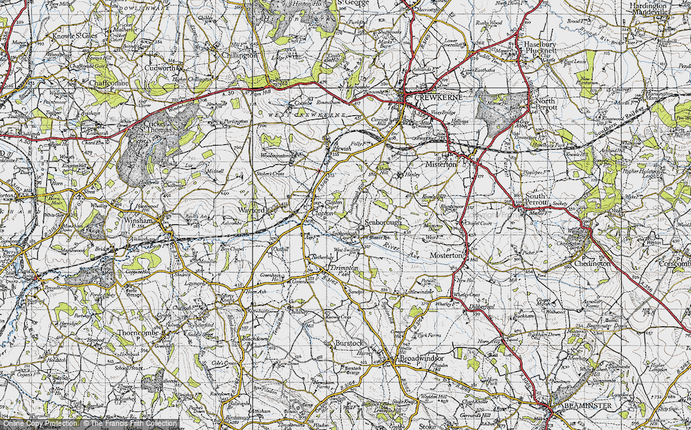 Old Map of Seaborough, 1945 in 1945