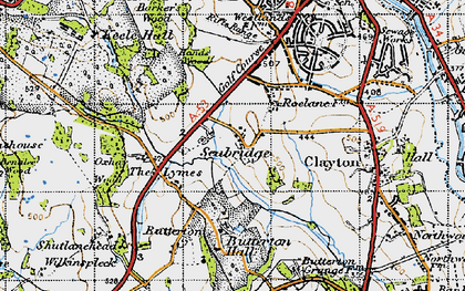 Old map of Bentilee Wood in 1946