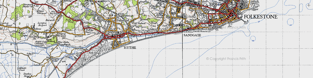 Old map of Seabrook in 1947