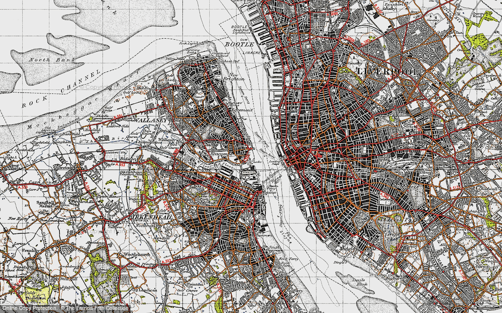 Old Map of Seacombe, 1947 in 1947