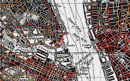 Old map of Seacombe in 1947
