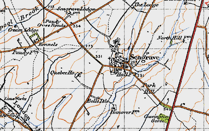Old map of Seagrave in 1946