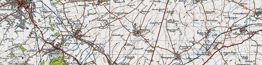 Old map of Seagrave in 1946