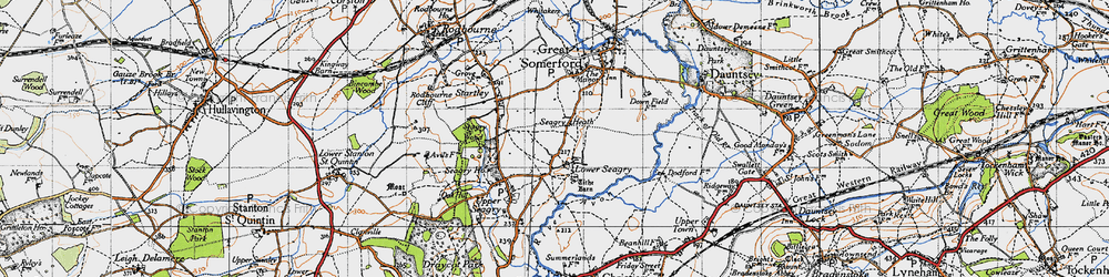 Old map of Seagry Heath in 1947