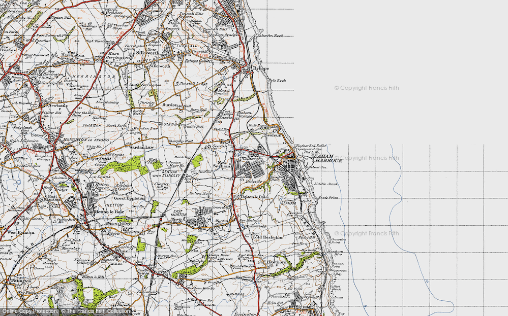 Old Map of Seaham, 1947 in 1947