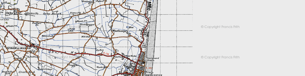 Old map of Seathorne in 1946