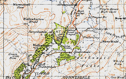 Old map of Seathwaite in 1947