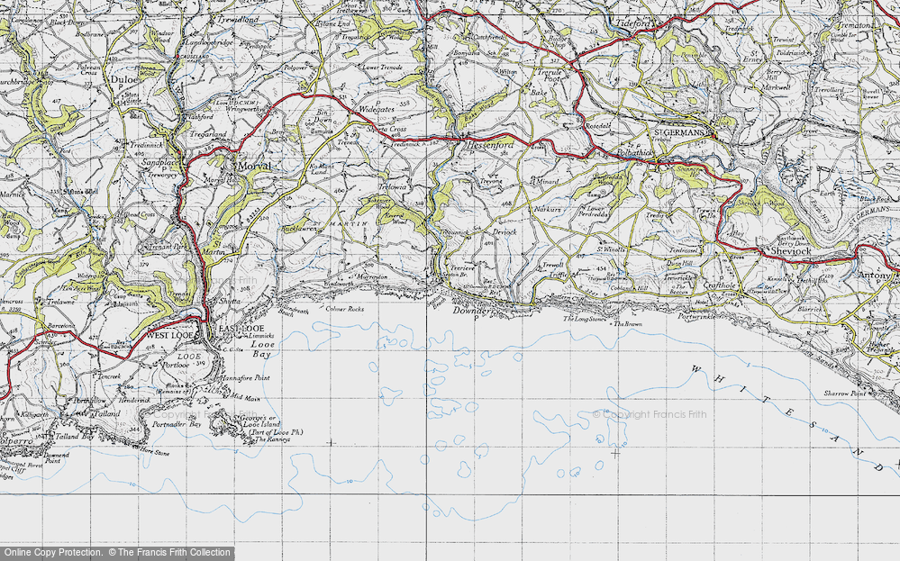 Old Map of Seaton, 1946 in 1946