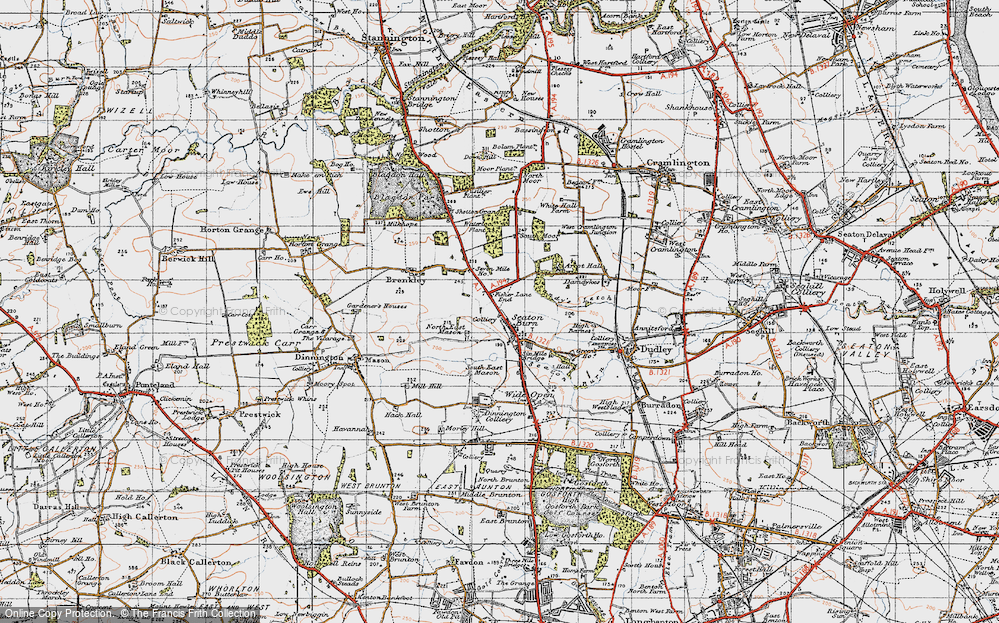 Old Map of Seaton Burn, 1947 in 1947