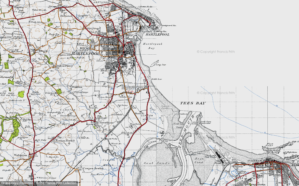 Old Map of Seaton Carew, 1947 in 1947