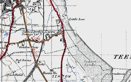 Old map of Seaton Carew in 1947
