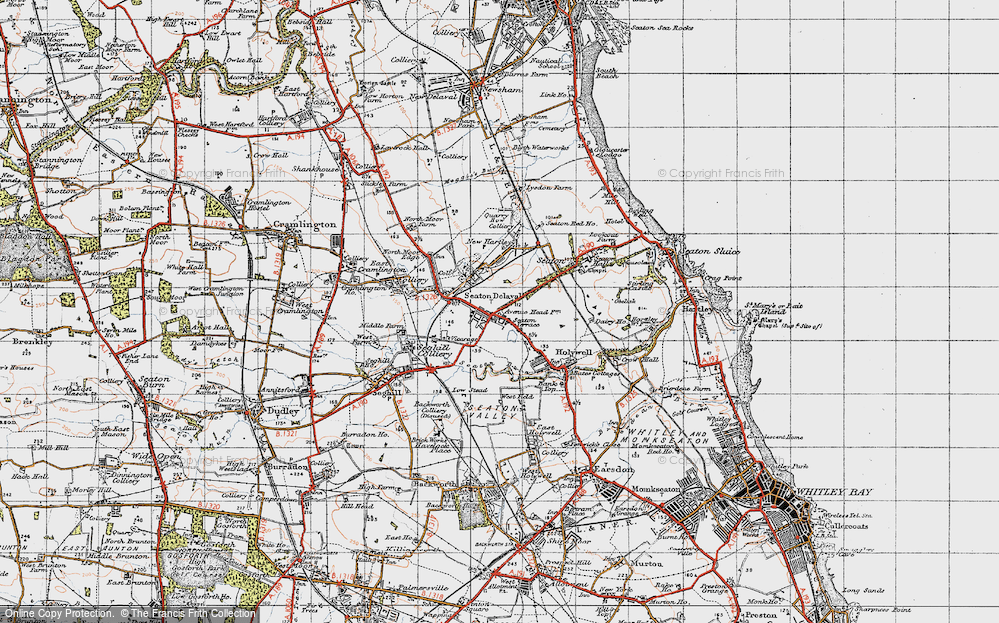 Old Map of Seaton Delaval, 1947 in 1947