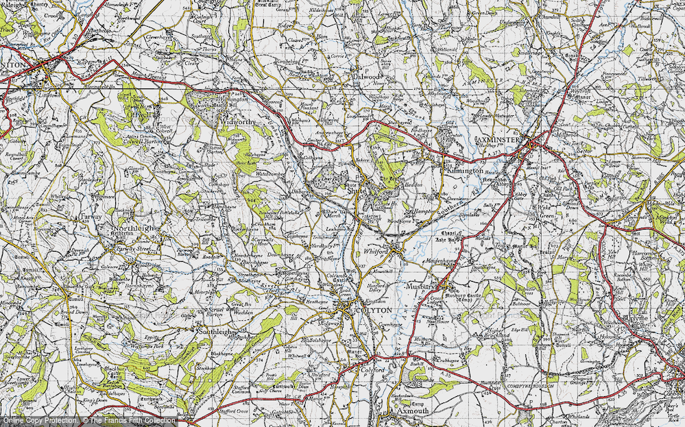 Old Map of Seaton Junction, 1946 in 1946