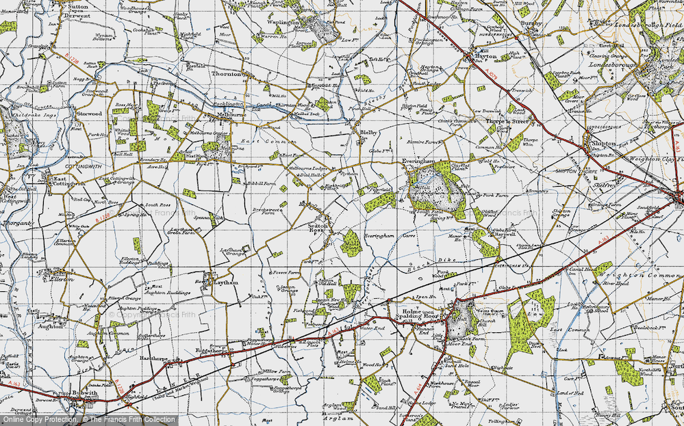 Old Map of Seaton Ross, 1947 in 1947