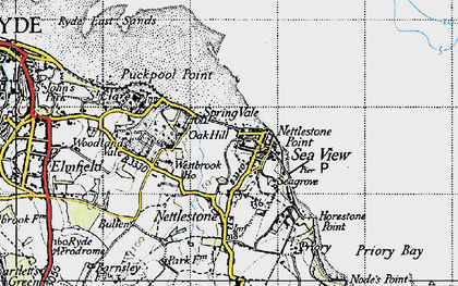 Old map of Seaview in 1945
