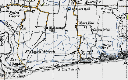 Old map of Seawick in 1946